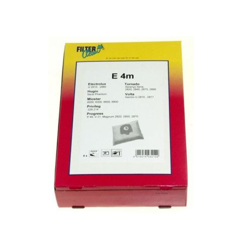 Sacs e4m (x4) microfibre pour aspirateur tornado - d626100