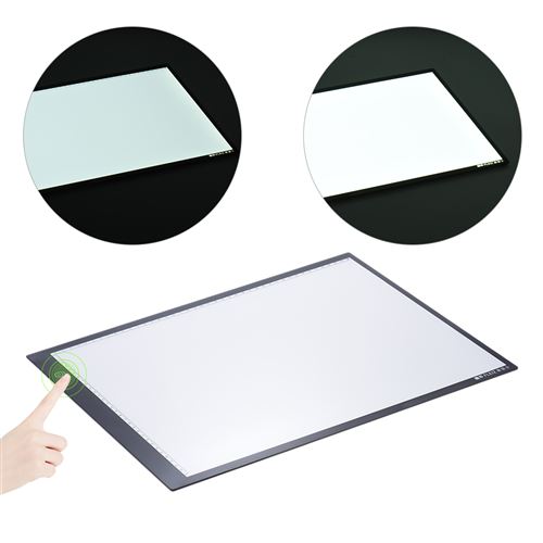 Table Lumineuse Dessin Victop A3 Portable Tablette Led Lumineuse LED USB  Rechargeable Luminosité panneau lumineux portable à luminosité