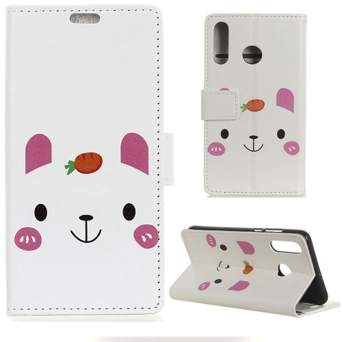 Etui en PU impression de motifs avec support animal mignon pour votre Huawei P30 Lite