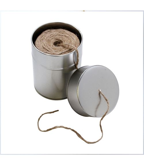 Ficelle en jute et boîte métal