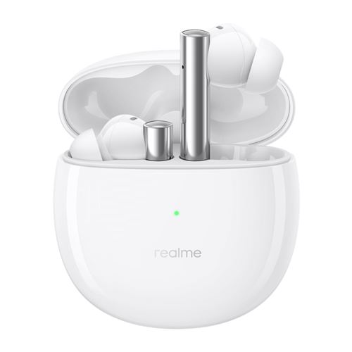 Realme Buds Air 2 - Werkelijk draadloze koptelefoon met micro - inwendig - Bluetooth - actieve geluidsdemping - closer white