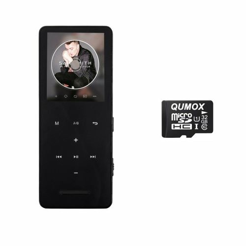 Qumox Mini Lecteur de Musique MP3 player E-book 8GB ecran LCD slot TF carte & 32Go micro SD