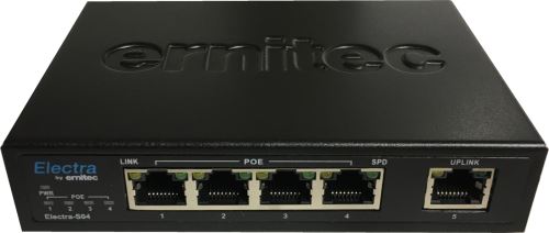 4 Port 10/100 PoE Switch 1 x 10/100M RJ45 Up-Link port Ernitec