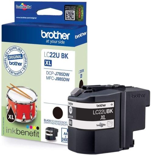 Brother LC-22UBK Cartouche d'encre Original Rendement &eacute;lev&eacute; (XL) Noir