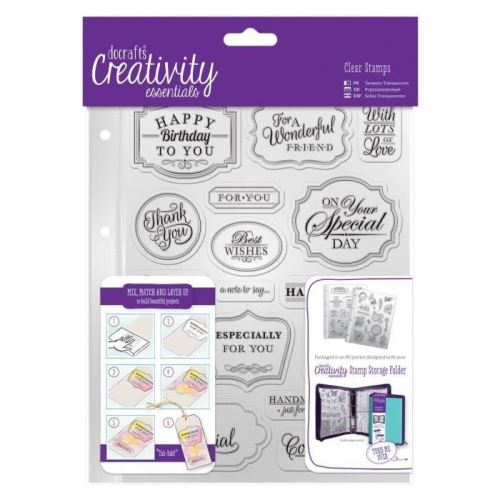 Docrafts lot de 15 tampons transparents prairie - format a5 qdc520-11