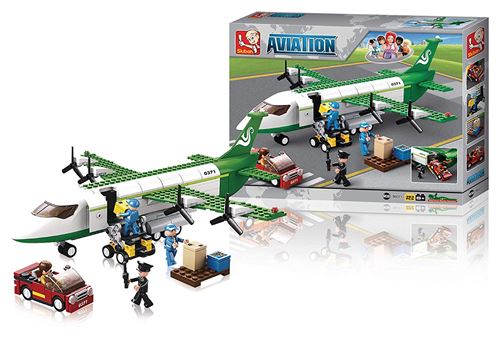 Sluban Avion Cargo - Véhicule Miniature, M38-B0371, Multicolore