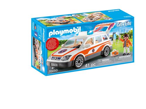Playmobil City Life 70050 Voiture Et Ambulanciers