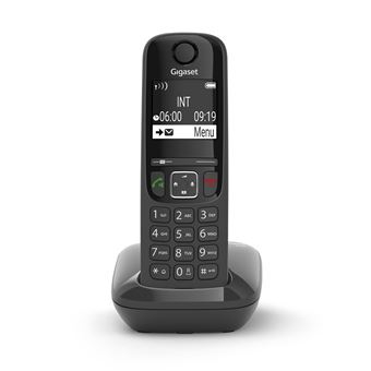 Téléphone analogique DECT Gigaset AS690 avec identification de l'appelant Noir - 1