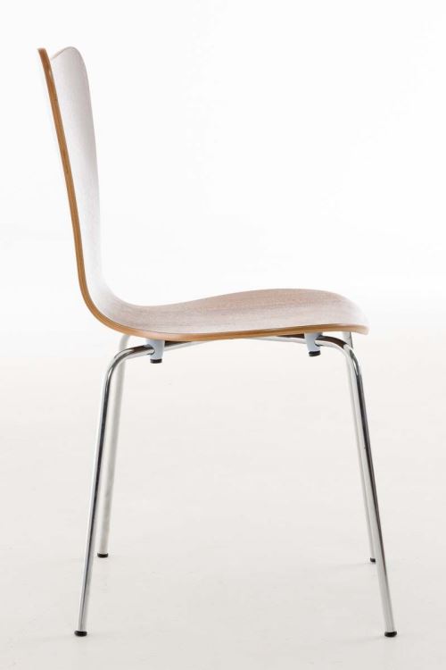 Lot De 2 Chaises Empilables Calisto - Assise Bois, Piètement Métal, Neuves