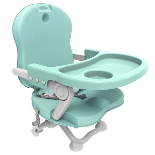 Todeco - Rehausseur Bébé, Réhausseur de chaise pour enfant, Vert, Hauteur: 38/42/46/50 cm