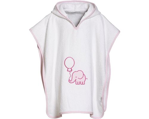 Playshoes badponcho éléphant fille rose