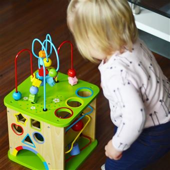 Sofi Cube D Activites En Bois Bebe Enfant Des 18 Mois Multicolore Autres Achat Prix Fnac