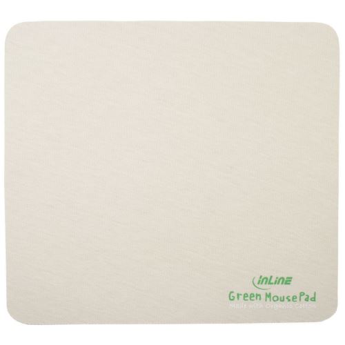 InLine® Mousepad Eco friendly Cotton 220x200x3mm blanc