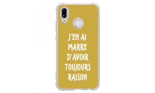 Coque souple pour Huawei P20 Lite avec impression Motifs marre d'avoir raison or