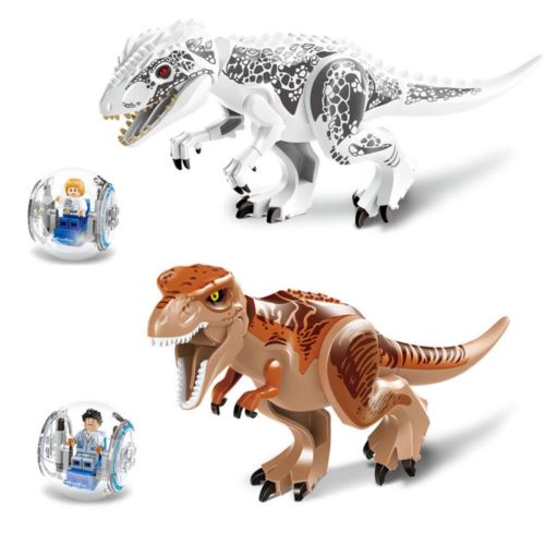 2pcs Kit de Minifigures Dinosaures Jouet pour enfants #20 Multicolore