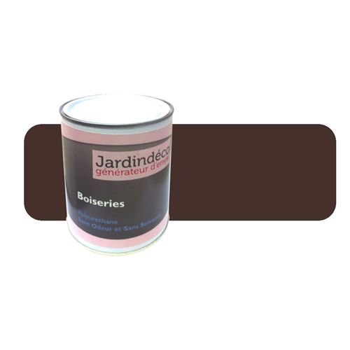 Bouchard Peintures - Peinture pour meuble en bois brut 1 litre brun chocolat