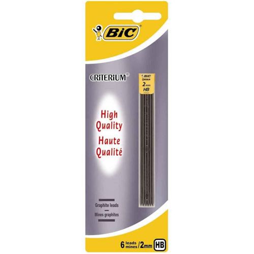 Mines Criterium 2mm Hb Bic - Le Blister De 6 Mines