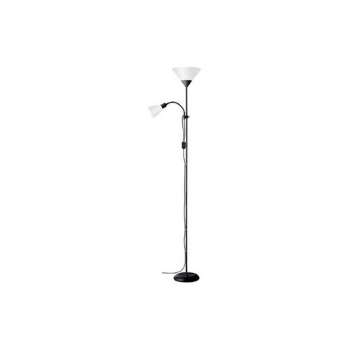 BRILLIANT Vloerlamp met leeslampje Spari 4 hoogte 180 cm E27 60W zwart en wit