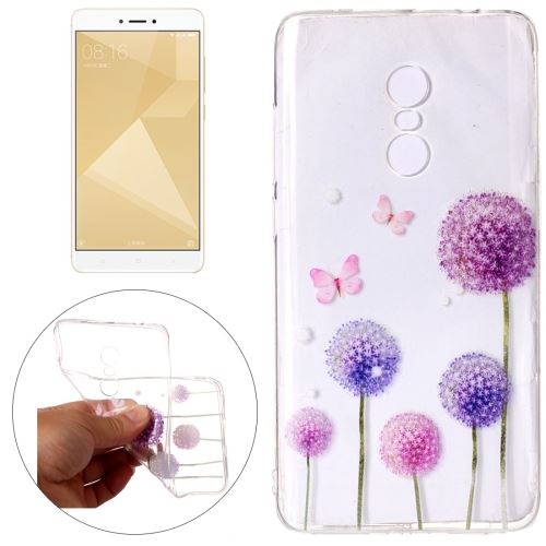 Xiaomi Redmi Note 4 Coque Protection TPU Violet papillon ALS49728