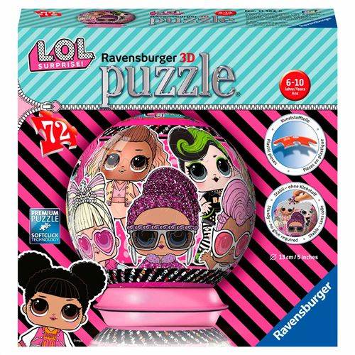 RAVENSBURGER  - Puzzle 3D Ball 72 p - LOL Surprise - 11162