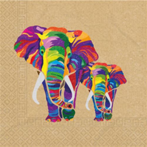 Folat serviettes de table Eléphant 33 cm papier 20 pièces