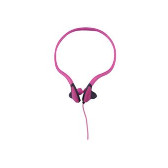 WE sport intra - Écouteurs avec micro - intra-auriculaire - montage derrière le cou - filaire - jack 3,5mm - rose - 1