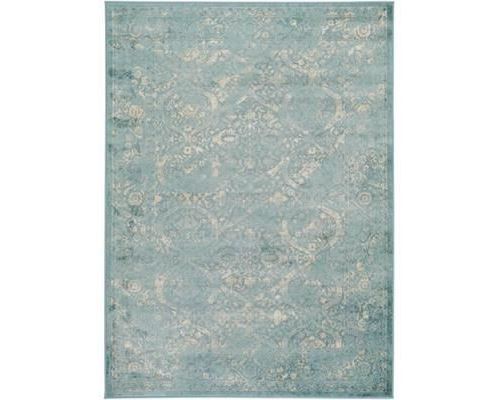 Tapis poil ras Vintage Velvet Bleu 80x150 cm - Tapis poil court design moderne - 60004015