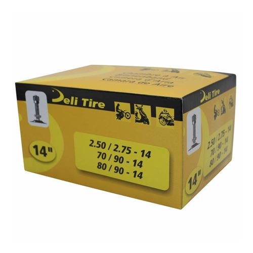 Chambre a air 14'' 70-90-14 a 80-90-14 , 2.50 a 2.75-14 deli valve tr4