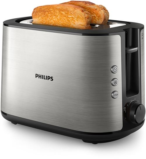 Philips Viva Collection HD2650 Full metal - Grille-pain - 2 tranche - 2 Emplacements - acier inoxydable