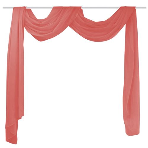 vidaXL Rideau Voile 140 x 600 cm Rouge