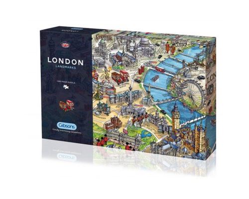 Puzzle 1000 Pièces : London Landmarks, Gibsons