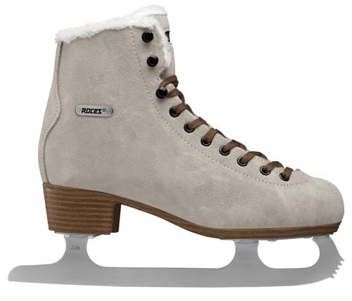 Roces suède Eco-fourrure marron patinage artistique taille 38