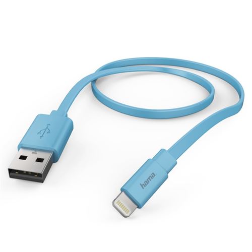Hama Câble de charge / données Lightning 1,2 M Bleu