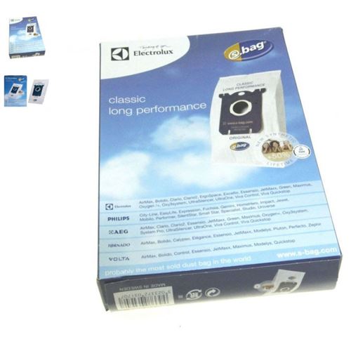 Philips E201B (X4) Sacs S-Bag Classic Long Performance pour Aspirateur Tornado