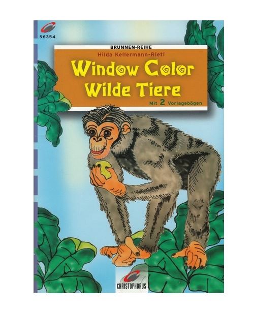Livre motif window color - animaux - singe - modele peinture fenetre (langue allemand)