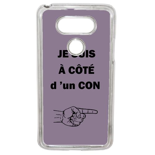 Coque Con Sur Fond Violine Compatible G5 Transparent