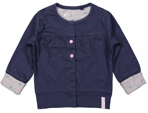 Dirkje cardigan étoiles filles bleu/gris