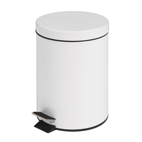 Poubelle à pédale 5l blanche