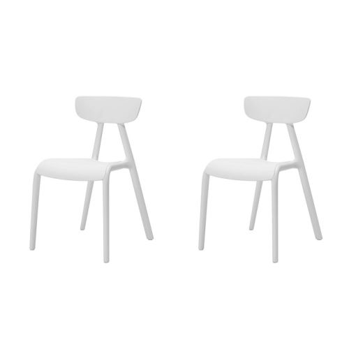 SoBuy® KMB15-Wx2 Lot de 2 Chaise Enfant Design Chaise pour Enfants Siège Garçons et Filles Confortable Blanc - Haute Qualité
