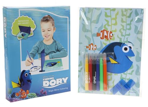 Slammer miroir magique à colorier page Finding Dory