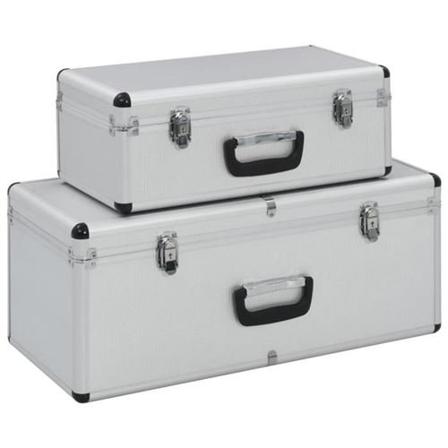 Vidaxl Argent Boîtes Rangement Ées - Image 3