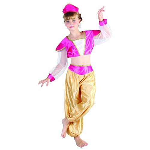 Costume princesse harem rire et confetti or taille 9 à 11 ans