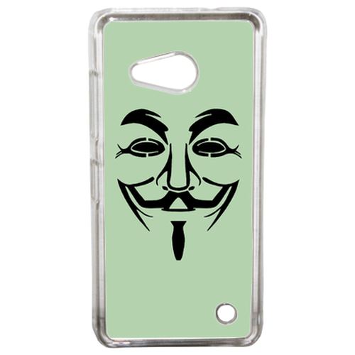 Coque Anonymous Vert Compatible Lumia 550 Transparent