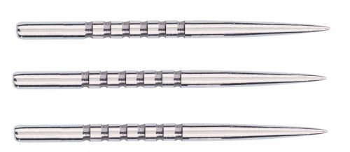 Unicorn pointe d'acier dartpunten 40 mm 6 rainures argent 3 pièces