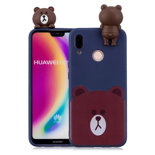 Coque en TPU ours poupée 3d pour Huawei P20 Lite