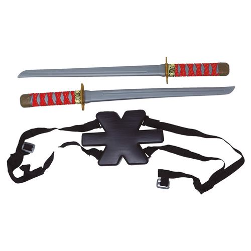 Accessoire de déguisement - double épées fourreau dorsal samouraï ninja 55cm - guirca 17414