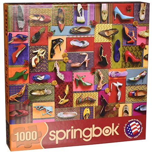 Springbok Puzzles - Shoes Shoes Shoes - 1000 Piece Jigsaw Puzzle - Large 24 Inches by 30 Inches Puzzle - Made in USA - Unique Cut Interlocking Pieces