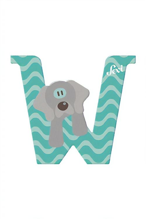 Sevi animal lettre W 10 cm bleu