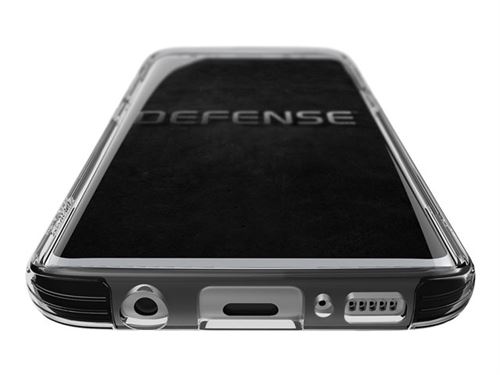 X-Doria Defense Clear - Coque de protection pour téléphone portable - polycarbonate, caoutchouc, polymère, polyuréthanne thermoplastique (TPU) - noir - pour Samsung Galaxy S8