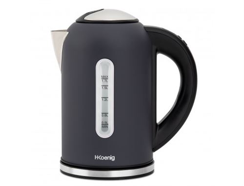 H.Koenig Boe52 - Bouilloire - 1.7 Litres - 2200 Watt - Gris Mat